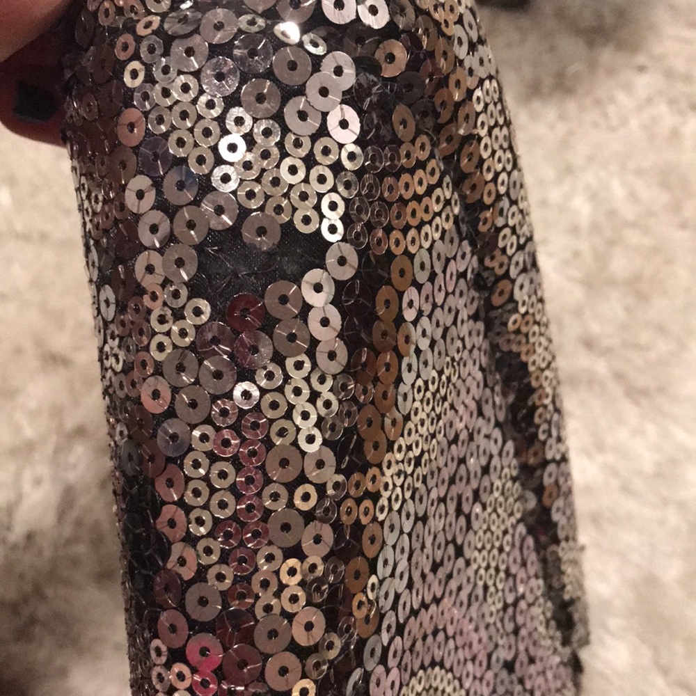 New Walter Steiger Sequin Platform Silver 37.5 - image 6